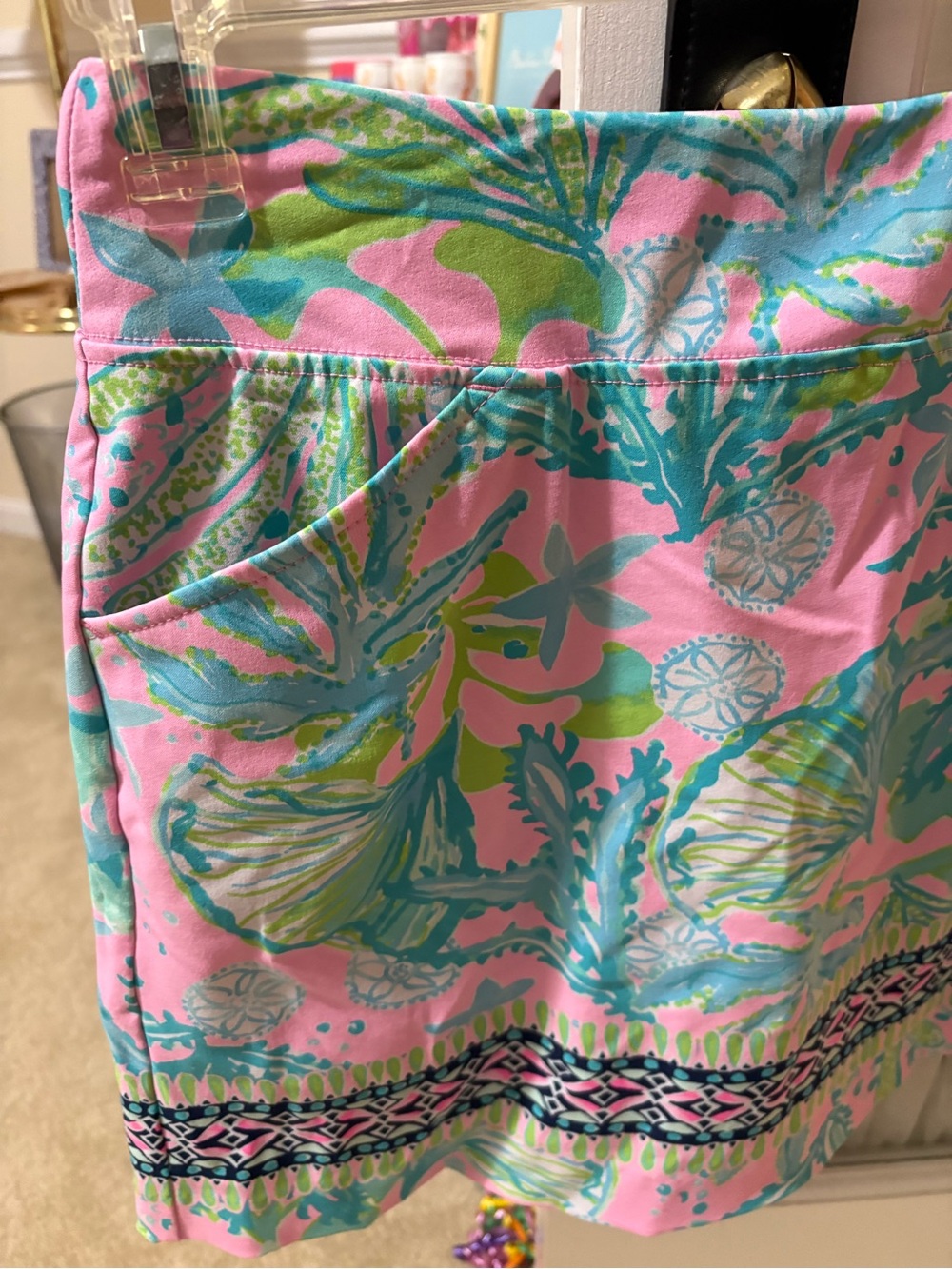 Lilly Pulitzer Luxletic Pink Tropical Print Mini Skort - Picture 4 of 11